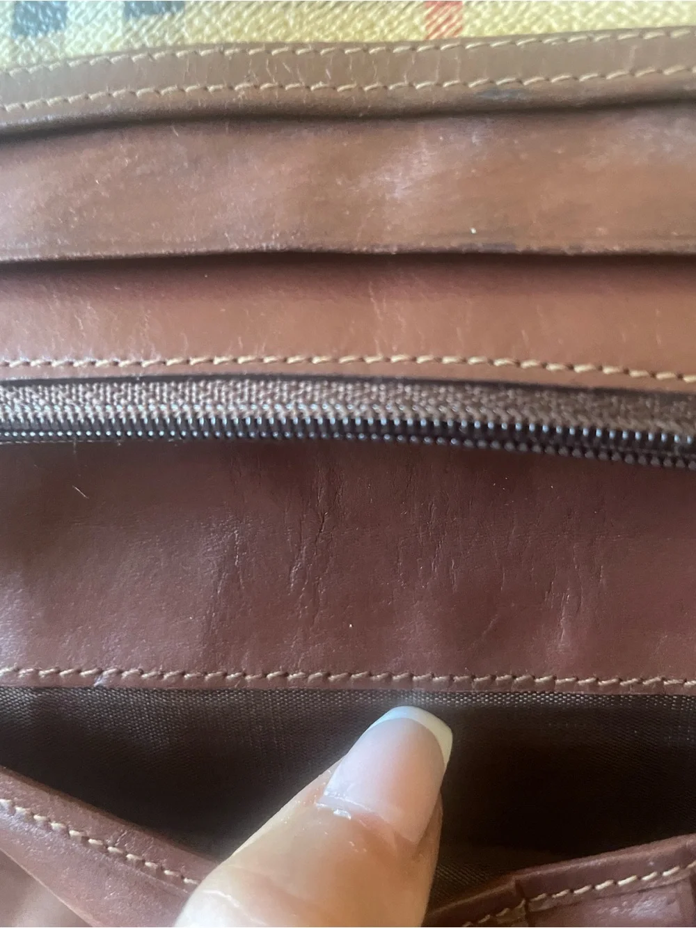 Burberry Beige Brown Check Floral Trim Continental Wallet - Picture 5 of 15